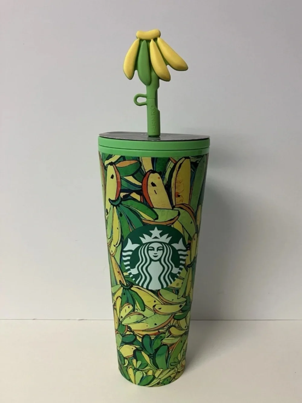 NEW FARM Rio x Starbucks Collab Board Banana Stainless Tumbler Cup Straw Cover